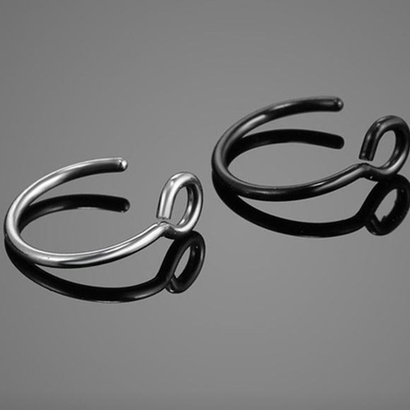 🆕Nose Rings non-piercing 5 piece Surgical Stainless Steel ClipOn Fake No Pierce - Picture 8 of 14